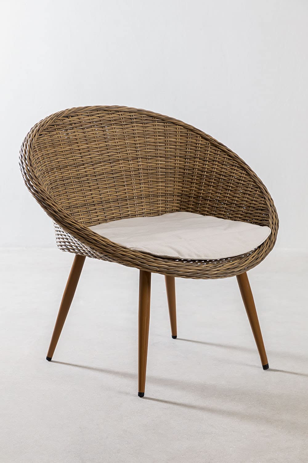 Sklum Ketai set giardino rattan marrone scuro 3 pezzi