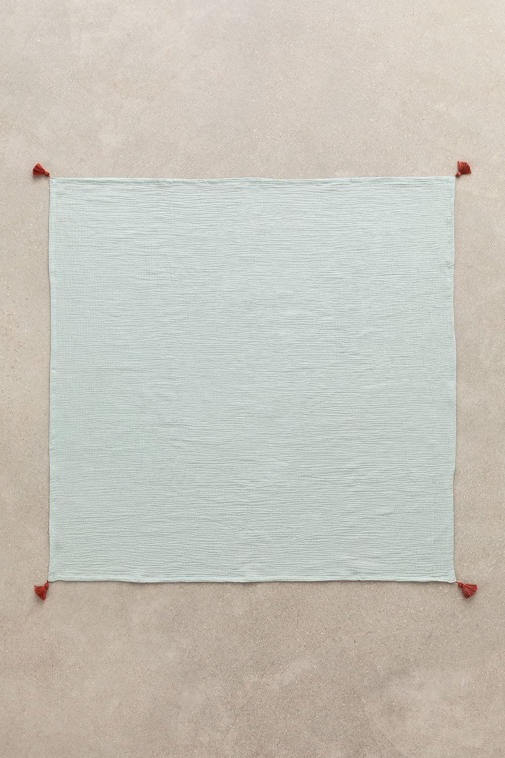 Sklum Danika plaid cotone 102x102 cm celadon