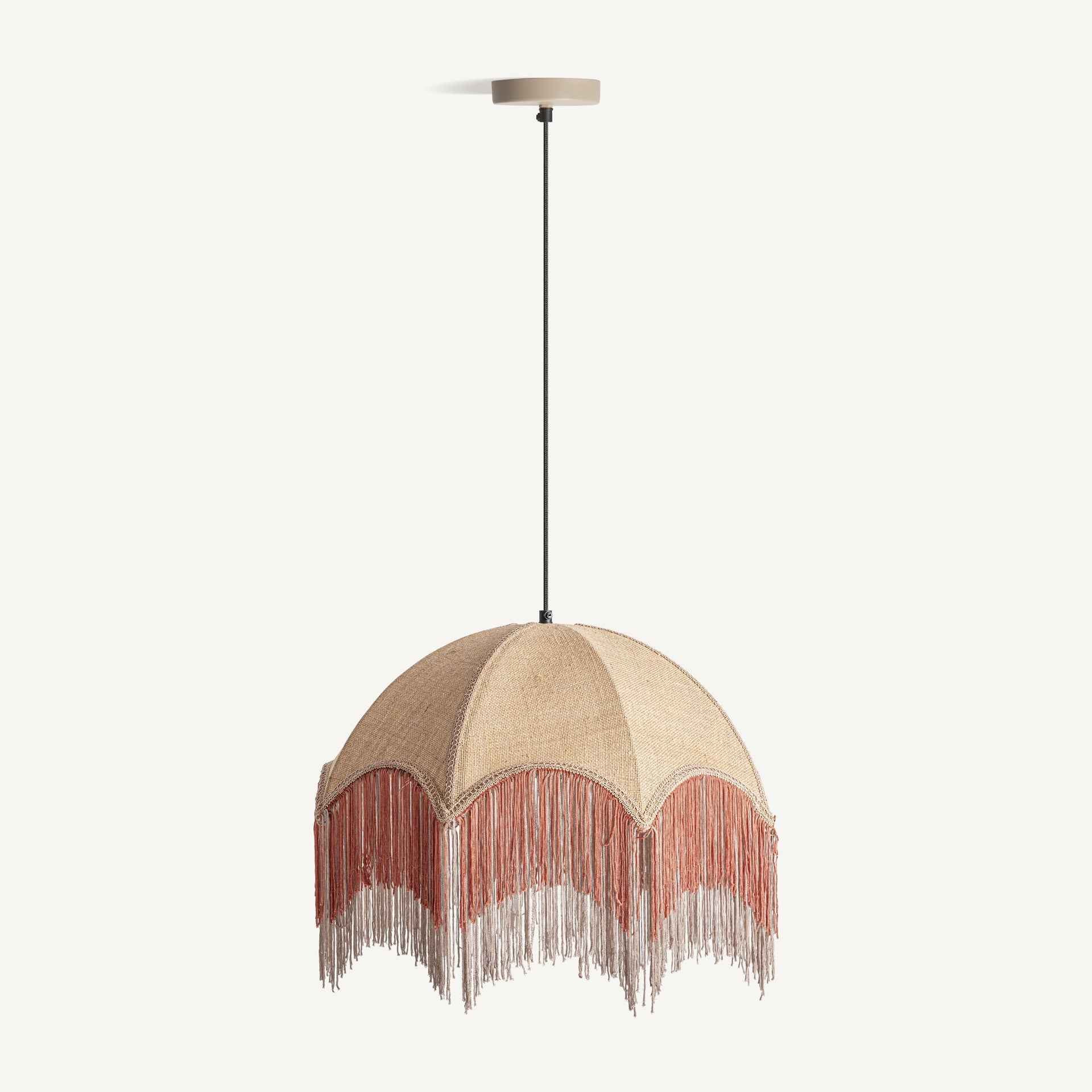 Bambua Sakhsa lampada a sospensione juta terracotta