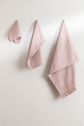 Sklum Yara asciugamano cotone rosa 50x90 cm nido ape