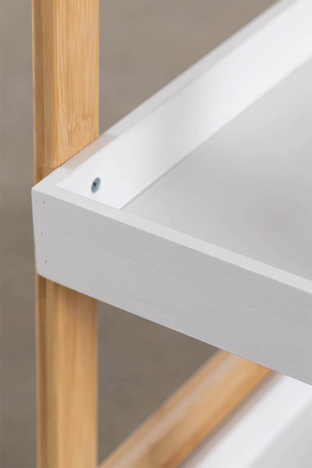 Sklum Ondins scaffale in bambù bianco naturale