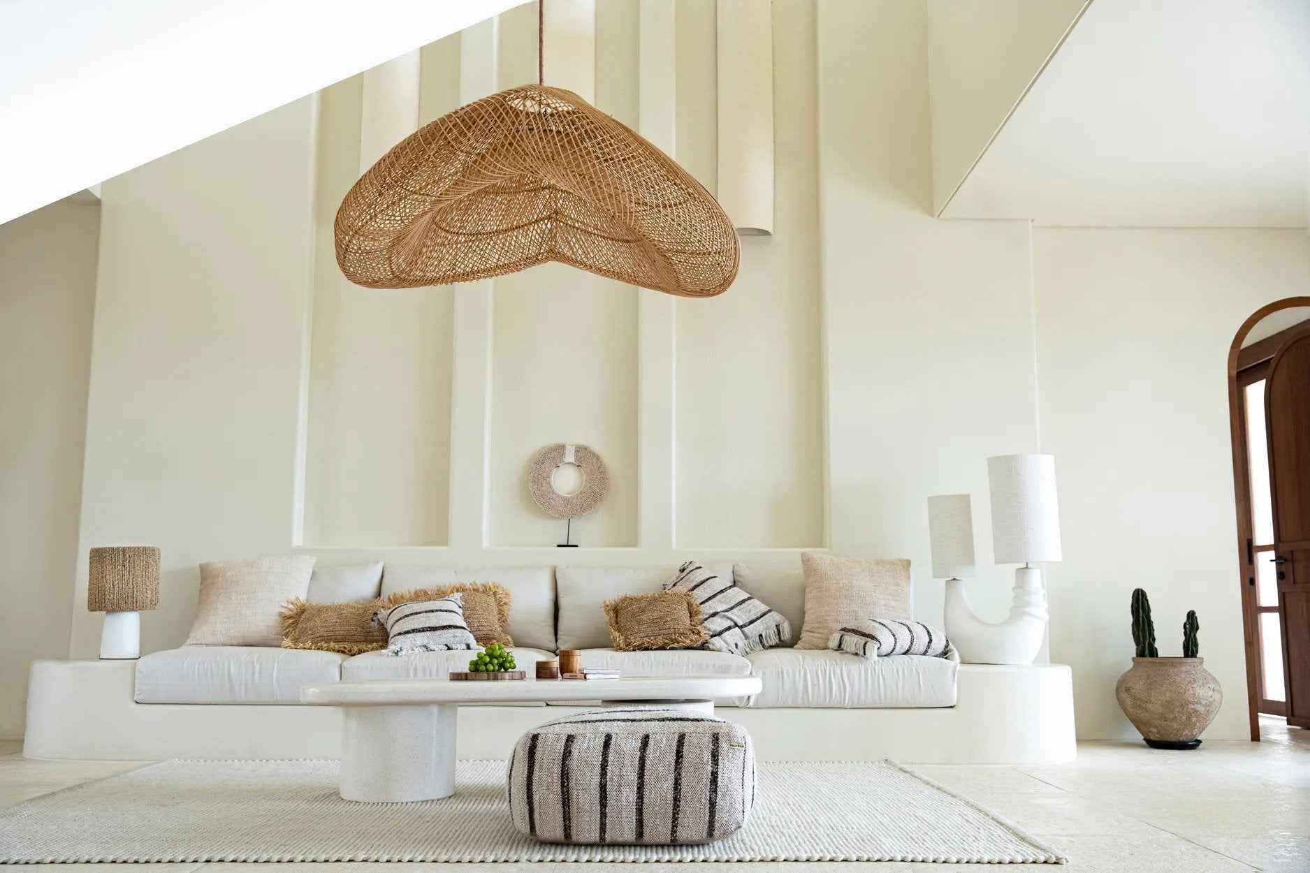Bambua Cloud lampada a sospensione XXL naturale