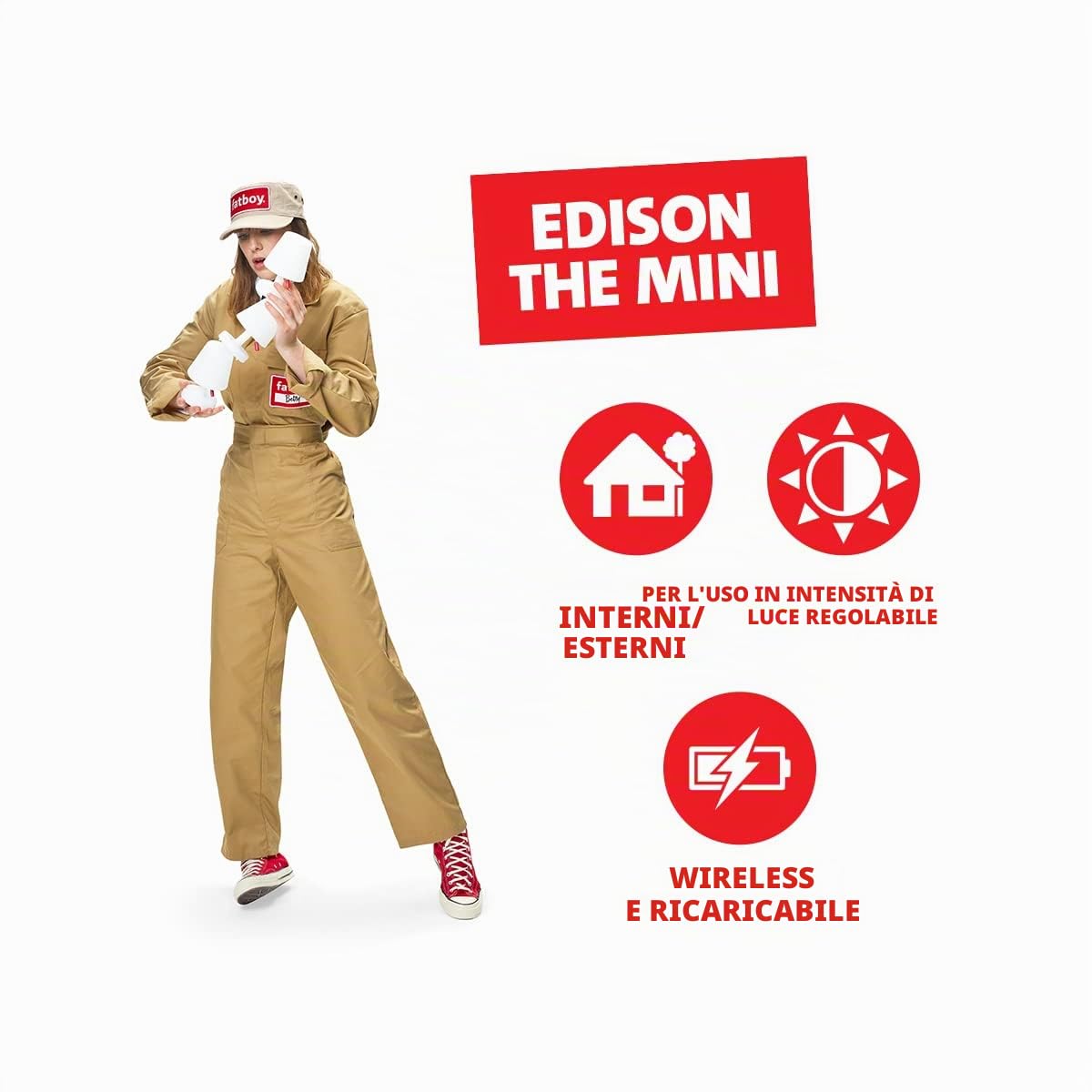 Fatboy Edison the Mini lampada tavolo bianca LED