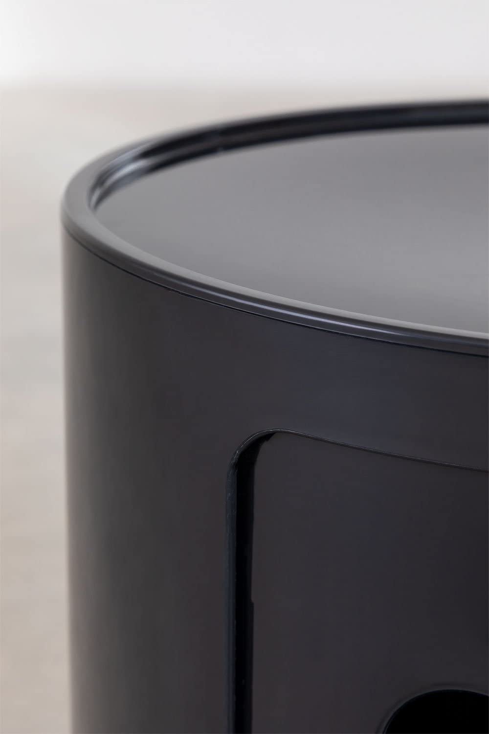 Sklum Babel comodino tondo nero Ø32 cm