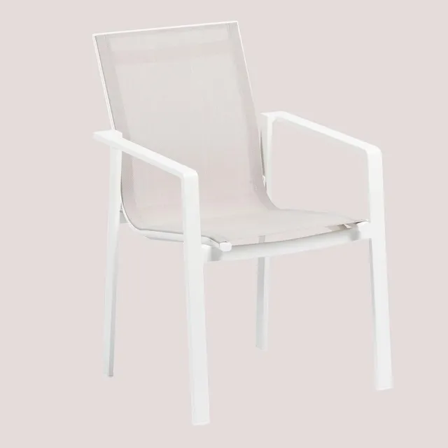 Sklum Eika Sedie da Giardino Alluminio Pack 4 Impilabili