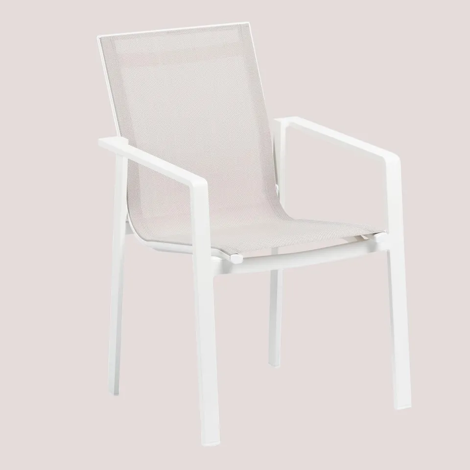 Sklum Eika Sedie da Giardino Alluminio Pack 4 Impilabili
