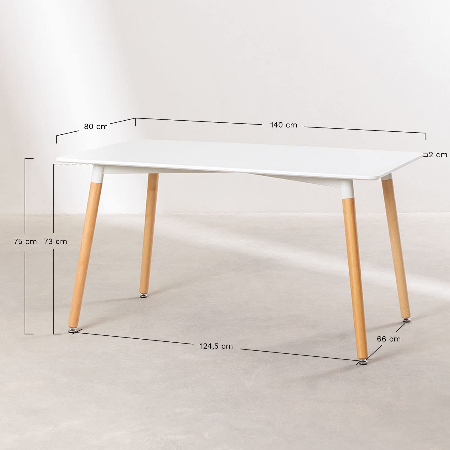 Sklum Royal Design Bianco tavolo pranzo 140x80 cm 4-6 posti
