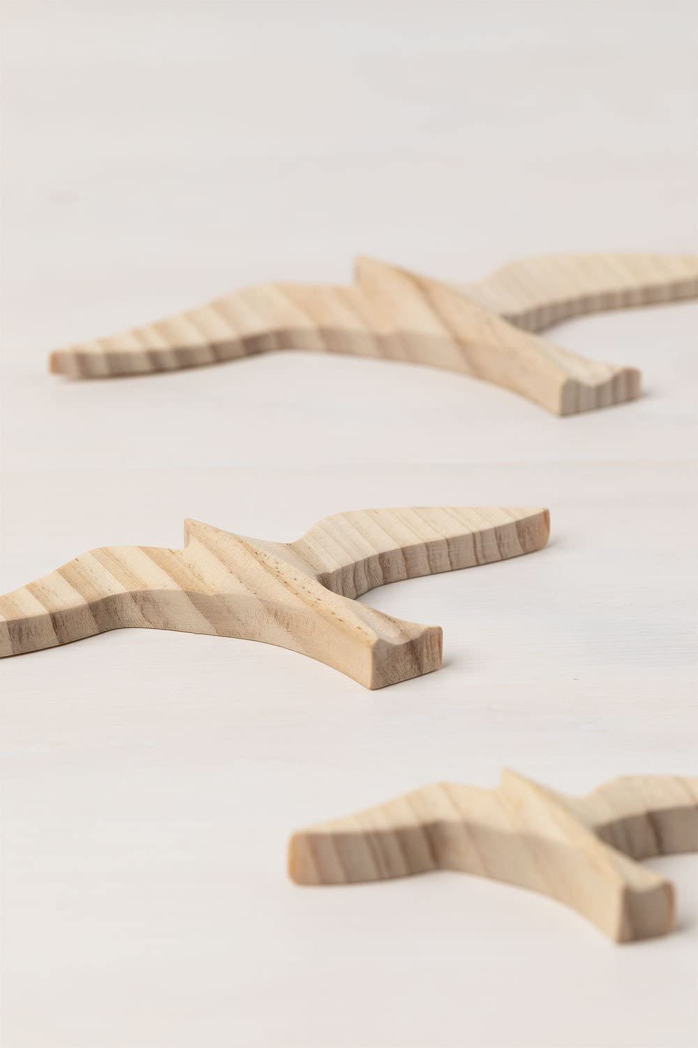 Sklum Juno set 3 figure decorative legno pino
