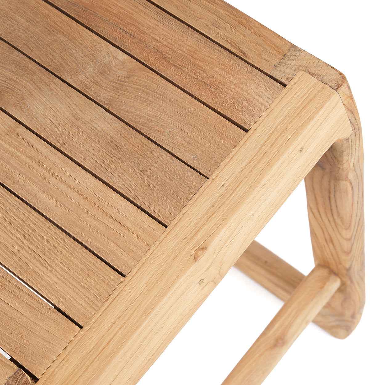 Bambua Ithaca sgabello bar da esterno teak riciclato