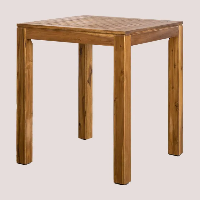 Sklum Tenay tavolo alto giardino 85x85 legno naturale