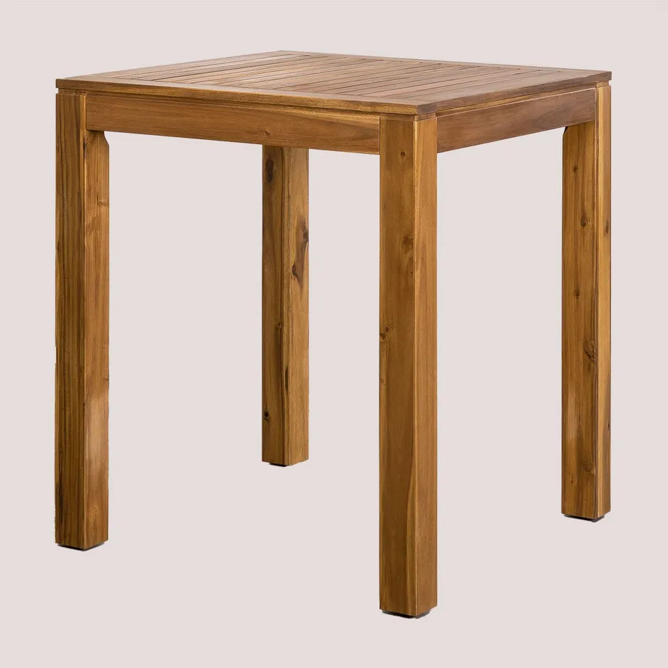 Sklum Tenay tavolo alto giardino 85x85 legno naturale