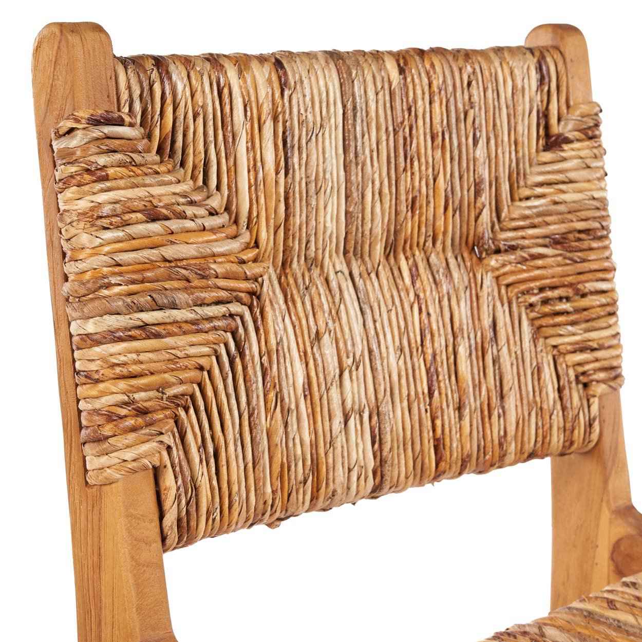 Bambua Puquta sgabello bar naturale legno teak