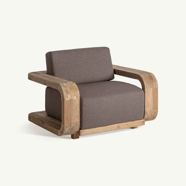 Bambua Corba Armchair poltrona teak taupe