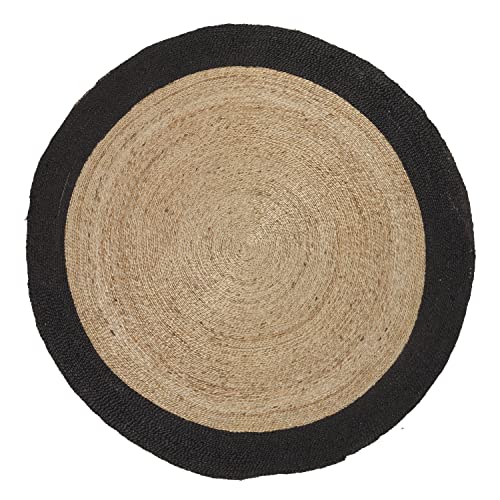 Sklum Dagna Tappeto Rotondo Iuta Nero Ø150 cm
