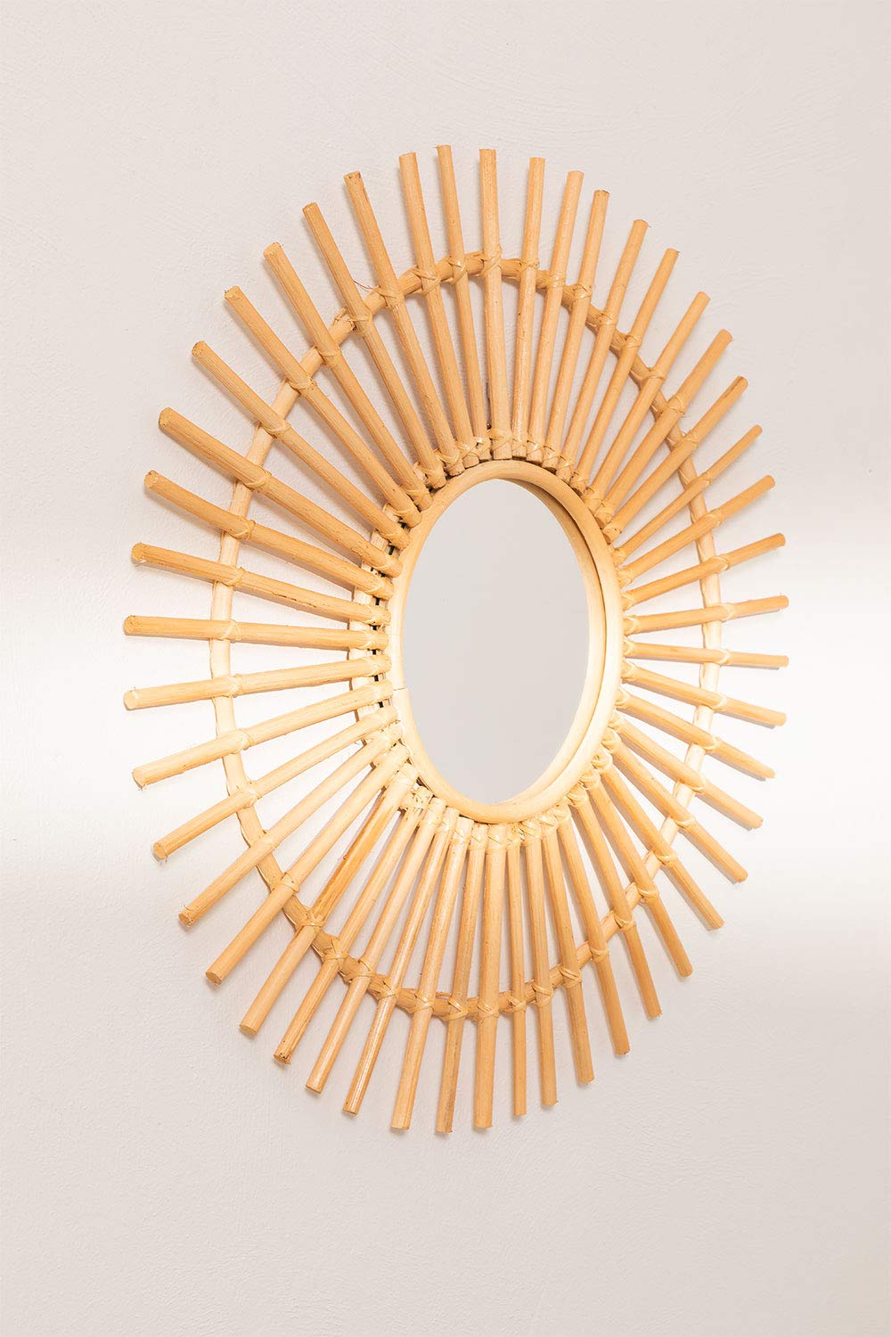 Sklum Beku Specchio Rotondo Ø60 cm Rattan Naturale