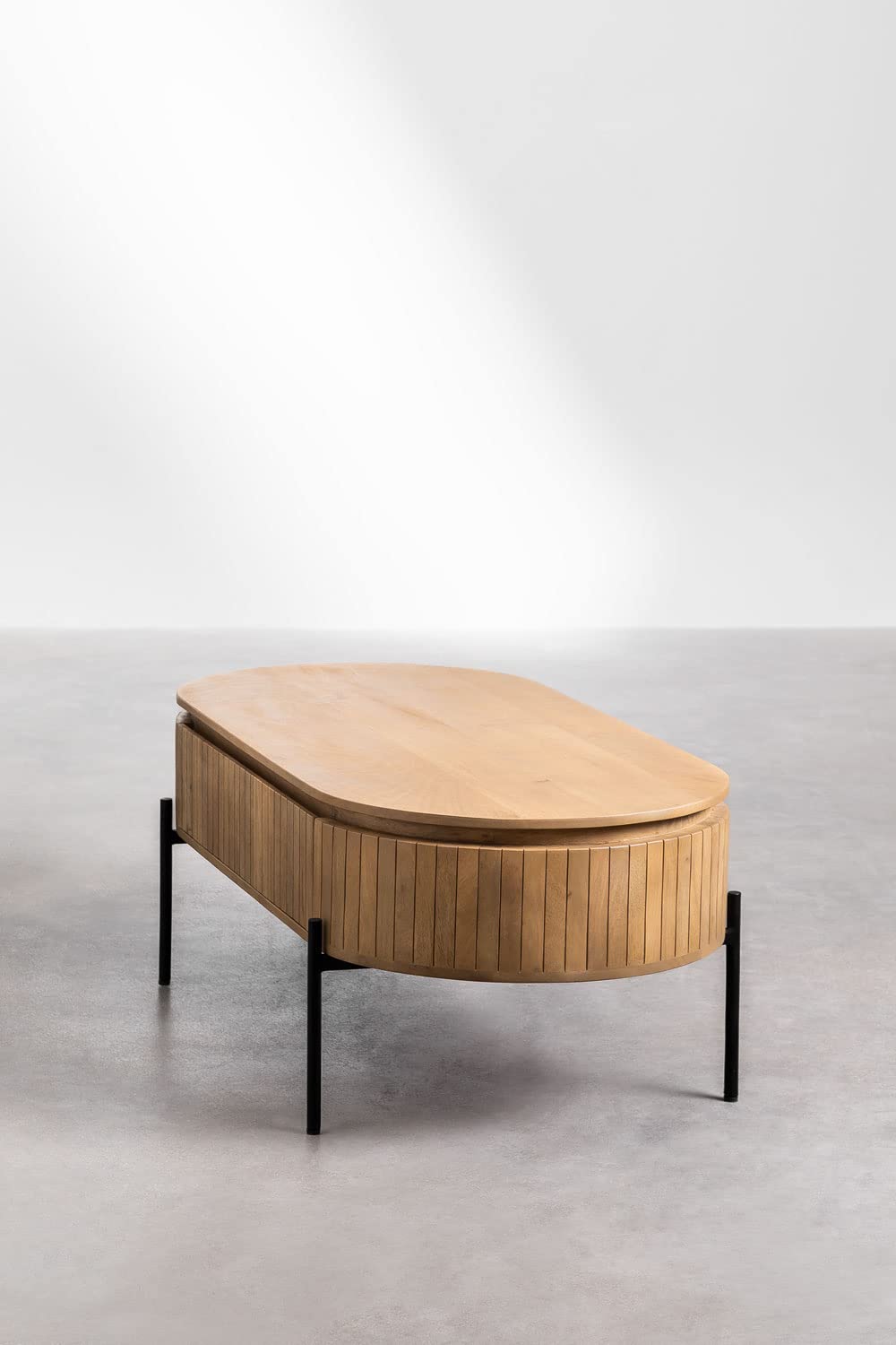 Sklum Analis Tavolino Salotto Legno Mango 129 cm Naturale