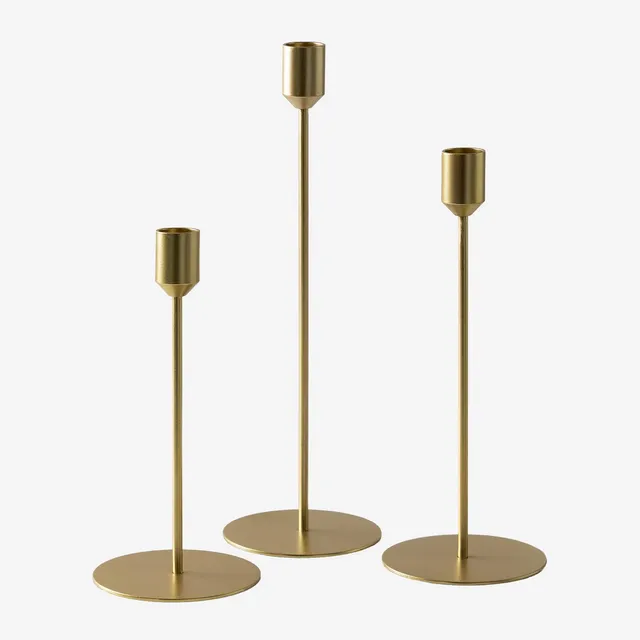 Sklum Enoch set 3 portacandele in ferro altezze diverse