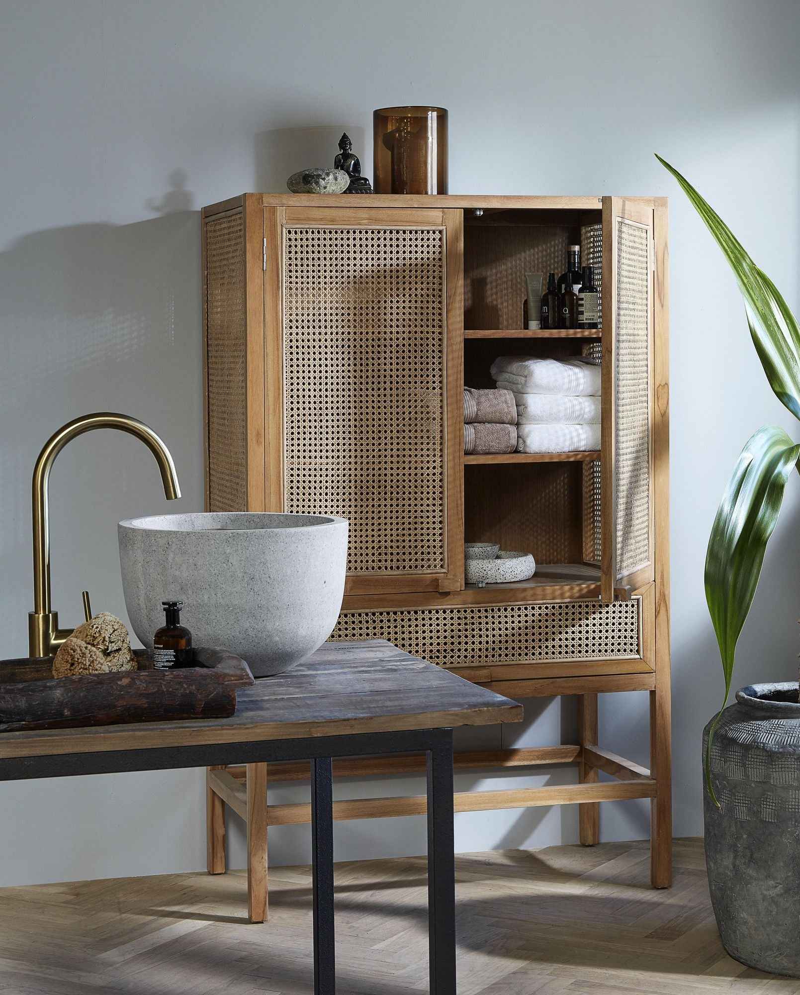 Bambua Merge mobile contenitore rattan naturale