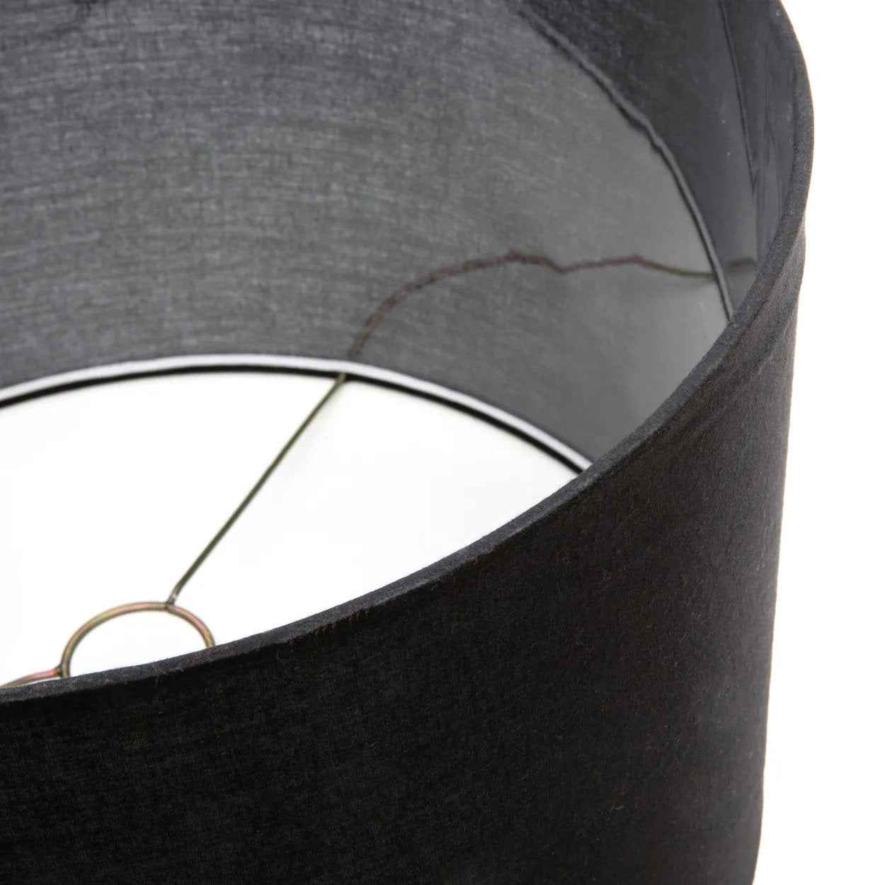 Bambua Teak Wood Table Lamp lampada tavolo nera in teak