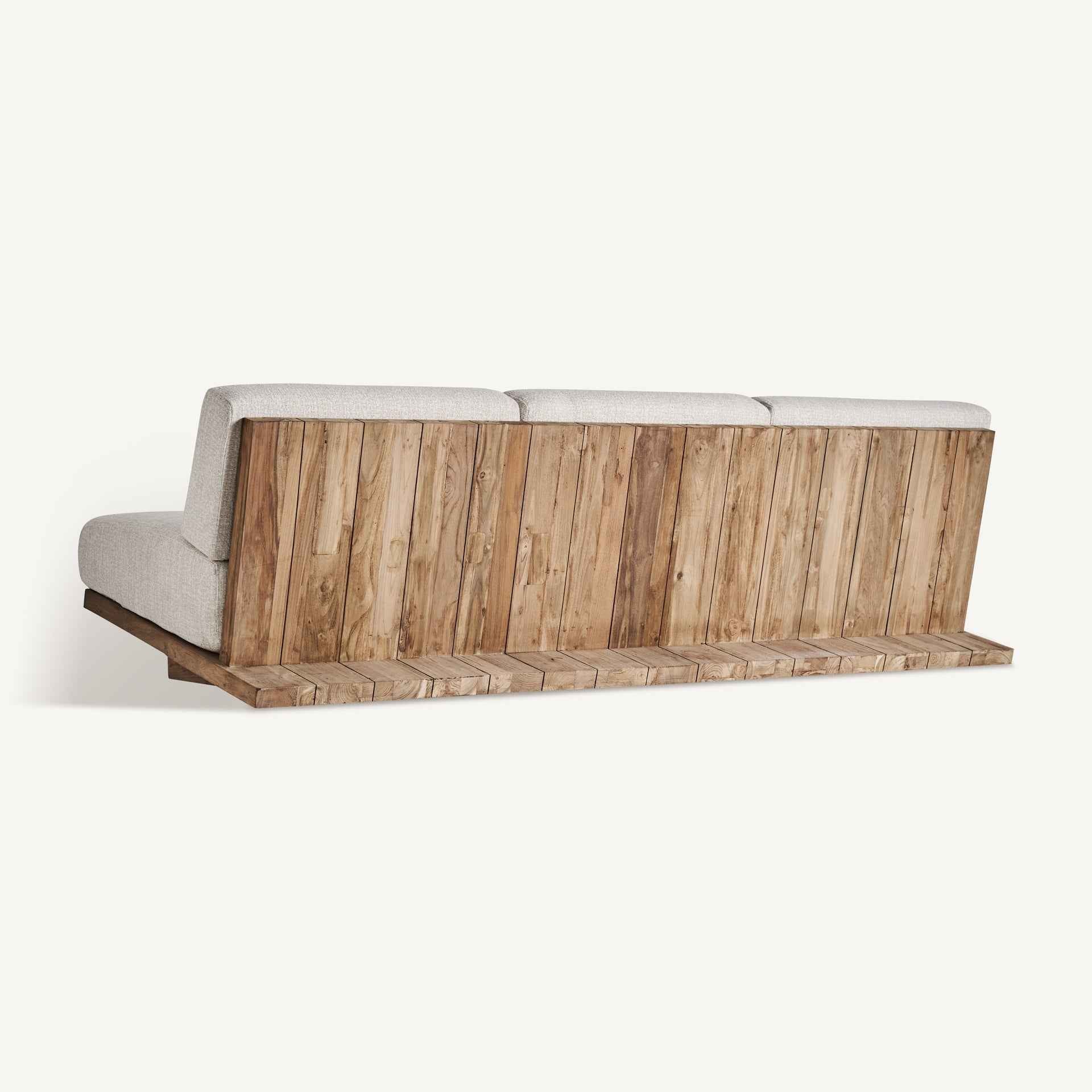Bambua Pure Divano da Esterno Teak 3 Cuscini