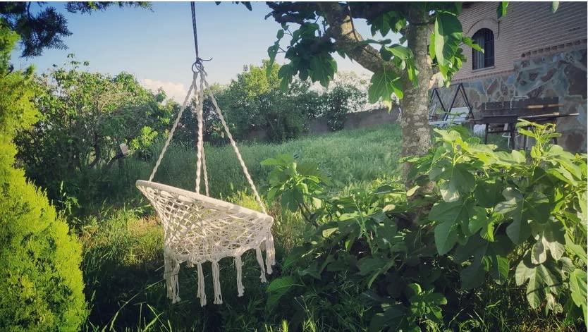 Sklum Bahli poltrona sospesa da giardino macramè 100 kg
