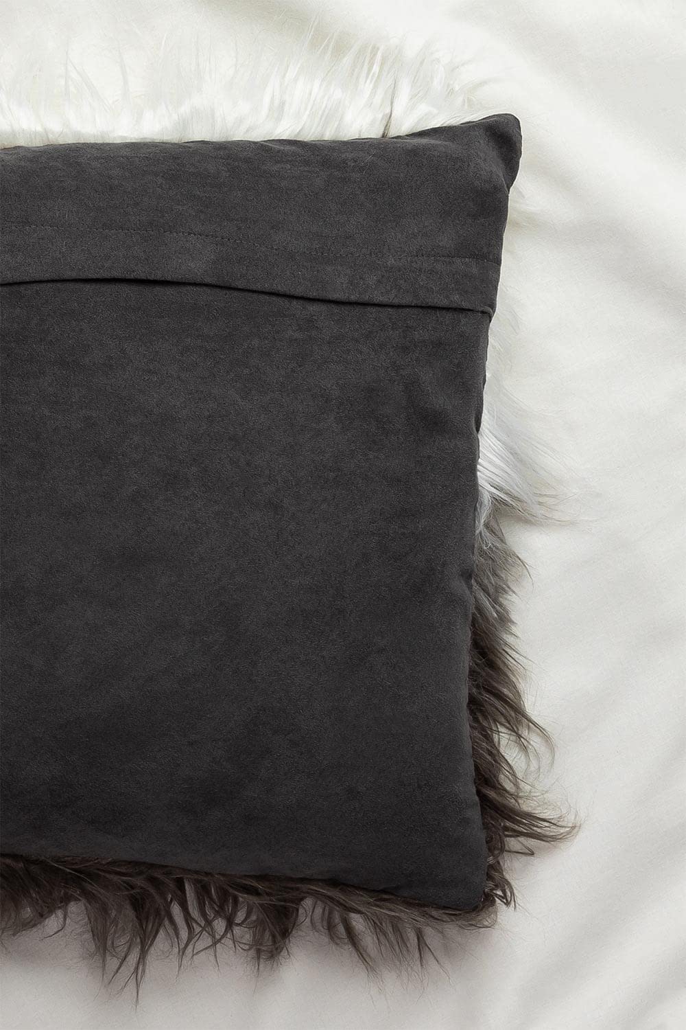 Sklum Friser cuscino quadrato 45x45 pelo lungo grigio