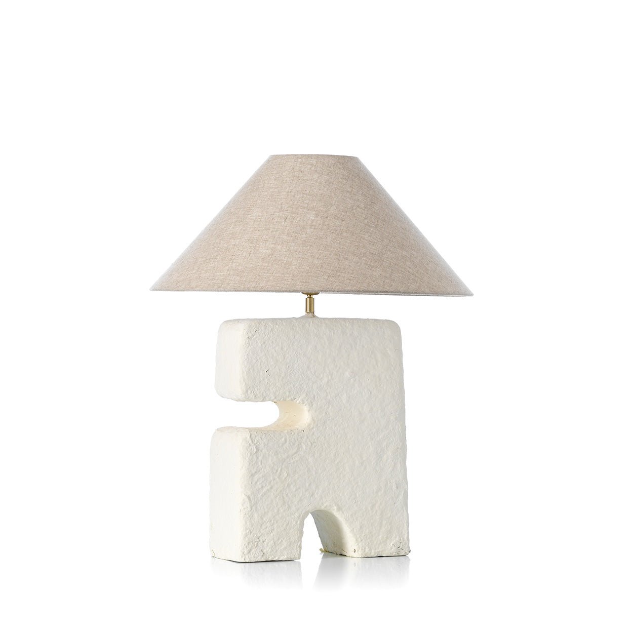 Bambua L'Objet lampada da tavolo bianca L lino