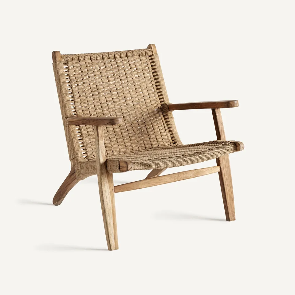 Bambua Vaduz poltrona lounge teak naturale