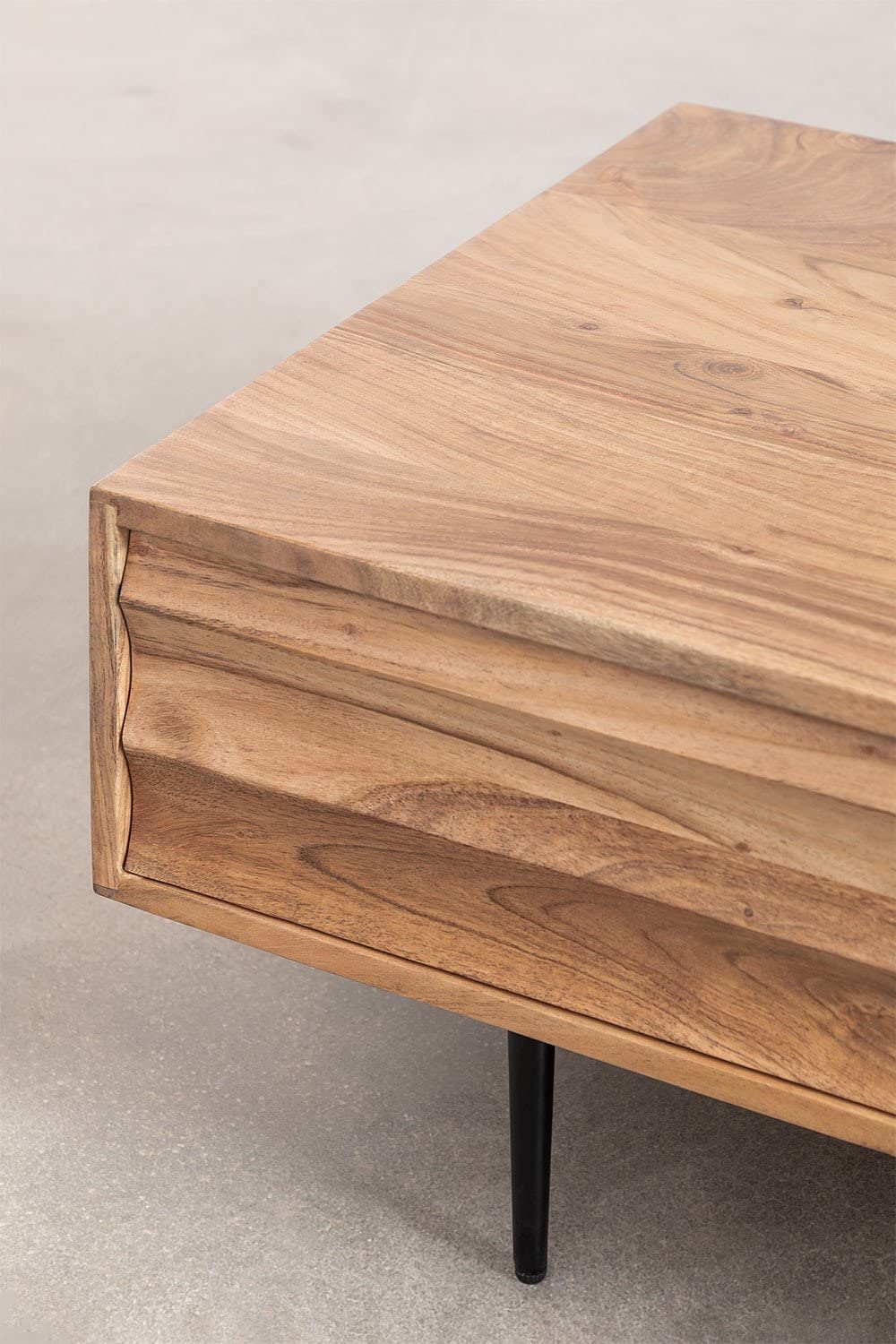 Sklum Petter Tavolino Caffè 120x60 Acacia Marrone