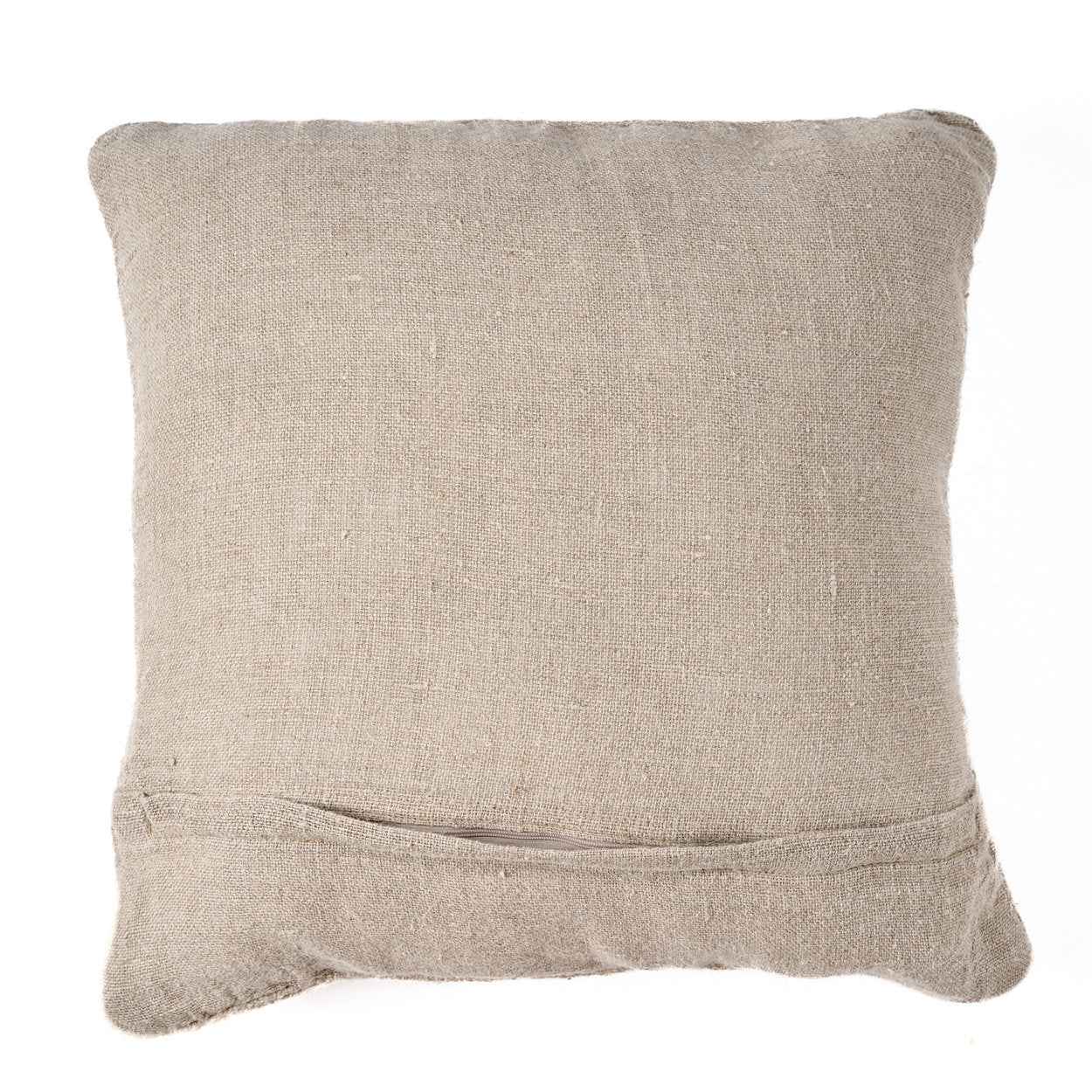Bambua Linen Stitch federa cuscino lino bianco naturale