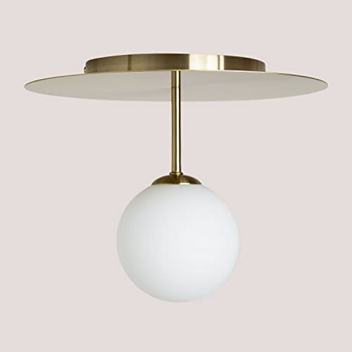 Sklum Uvol Plafoniera Vetro Sfera Cristallo D30 cm Ferro