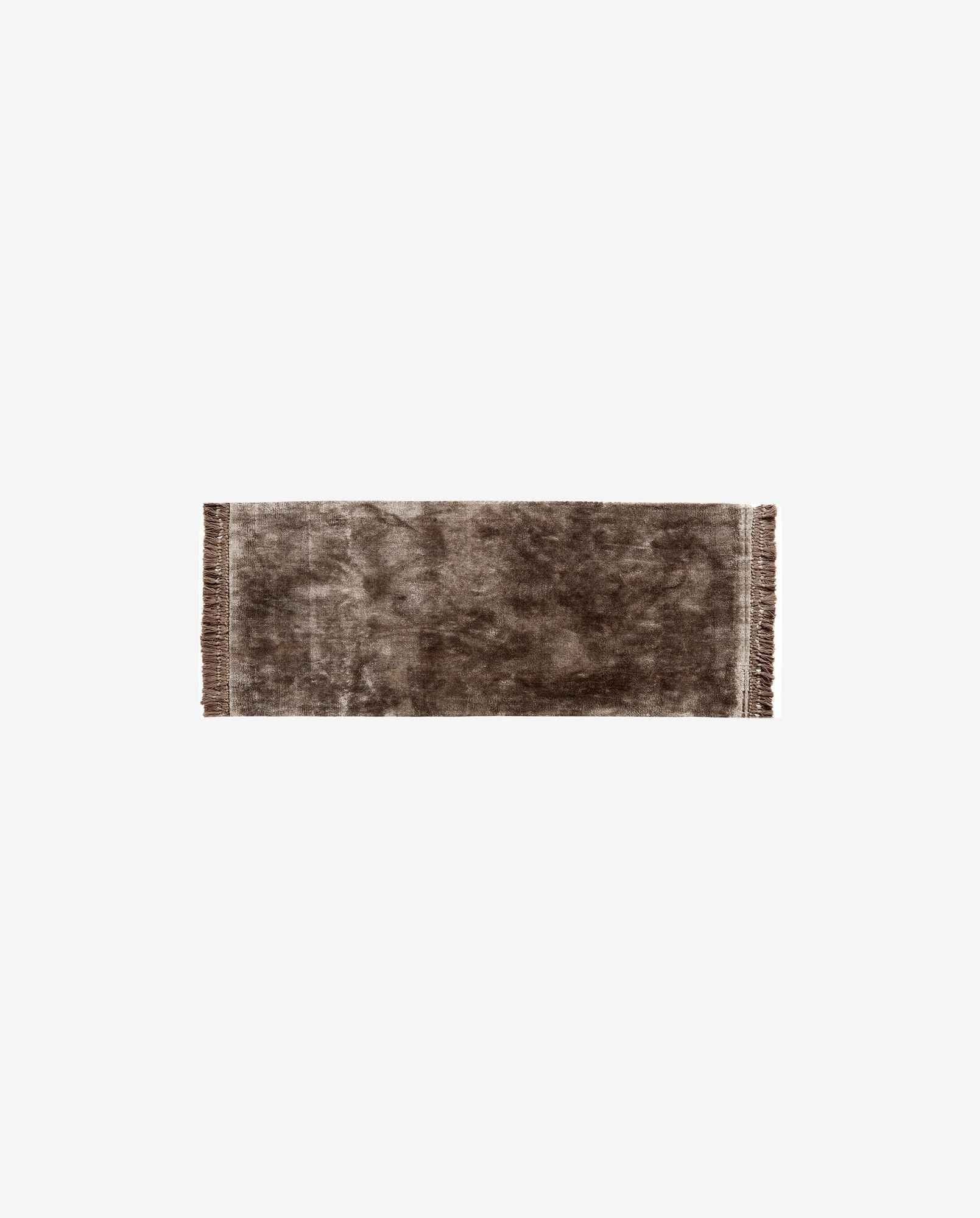 Bambua Noble tappeto 75x200 frange grigio caldo