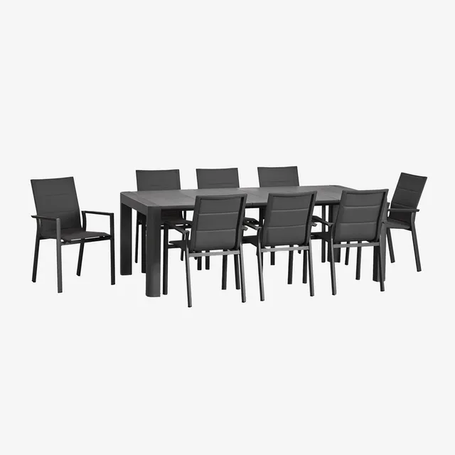 Sklum Arnadine set da giardino 220x100 8 sedie esterno
