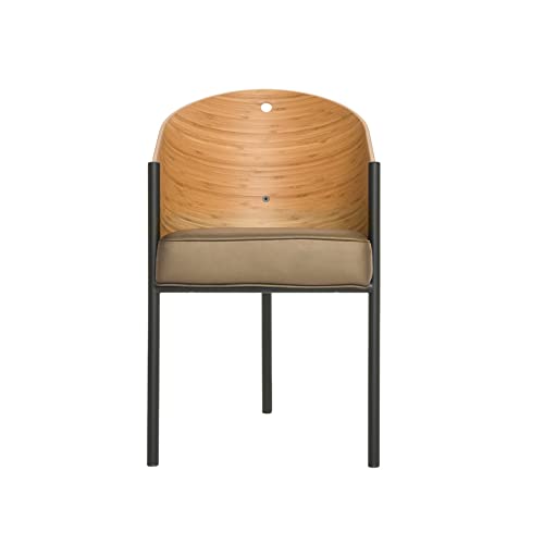Driade Costes sedia bamboo nero in pelle da interno