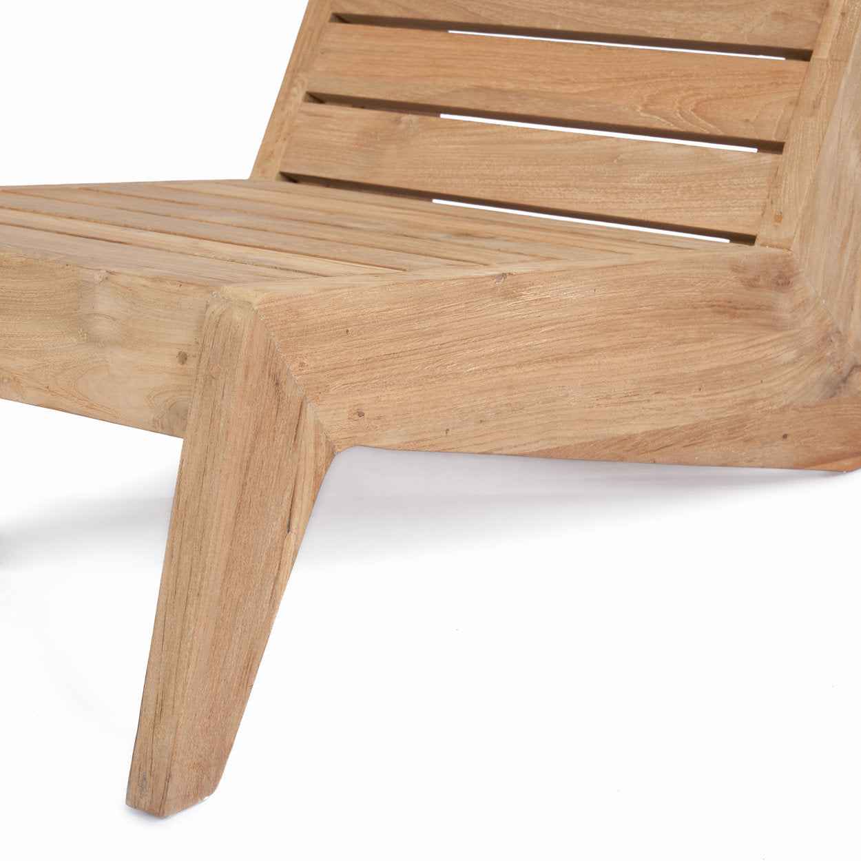 Bambua Lazy poltrona 1 posto bianco teak riciclato da esterno