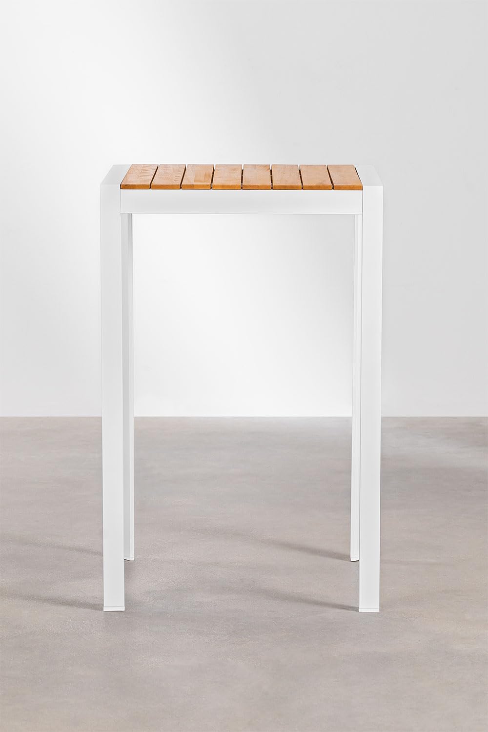 Sklum Archer tavolo bar alto quadrato 70x70 cm bianco