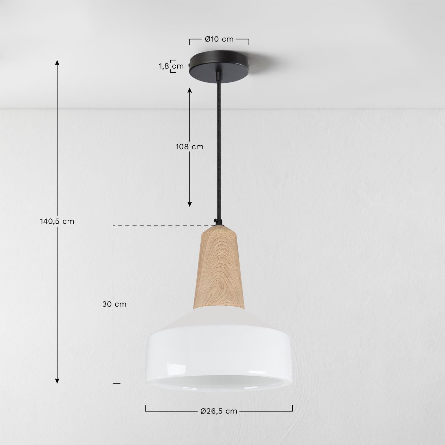 Sklum Eria Lampada Ceramica Bianco Ø26,5 cm