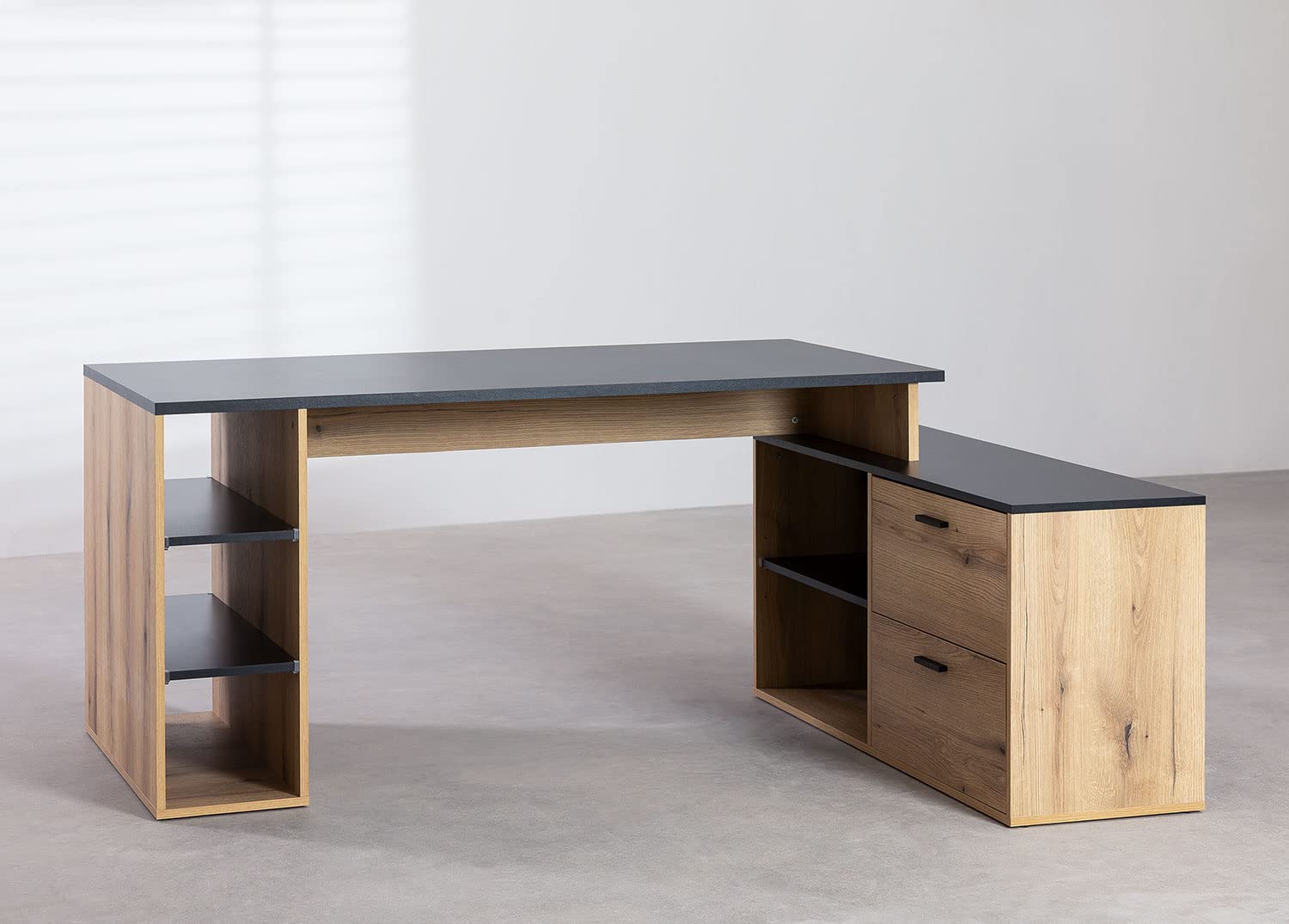 Sklum Taluk Scrivania Angolare Legno 182,5 cm Rustico