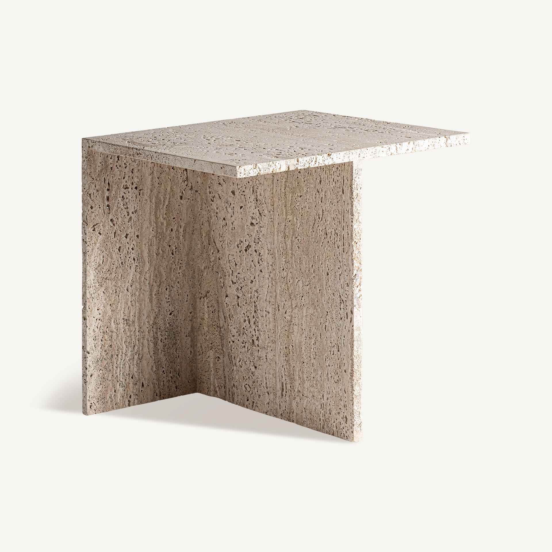 Bambua Theuville tavolino in travertino beige