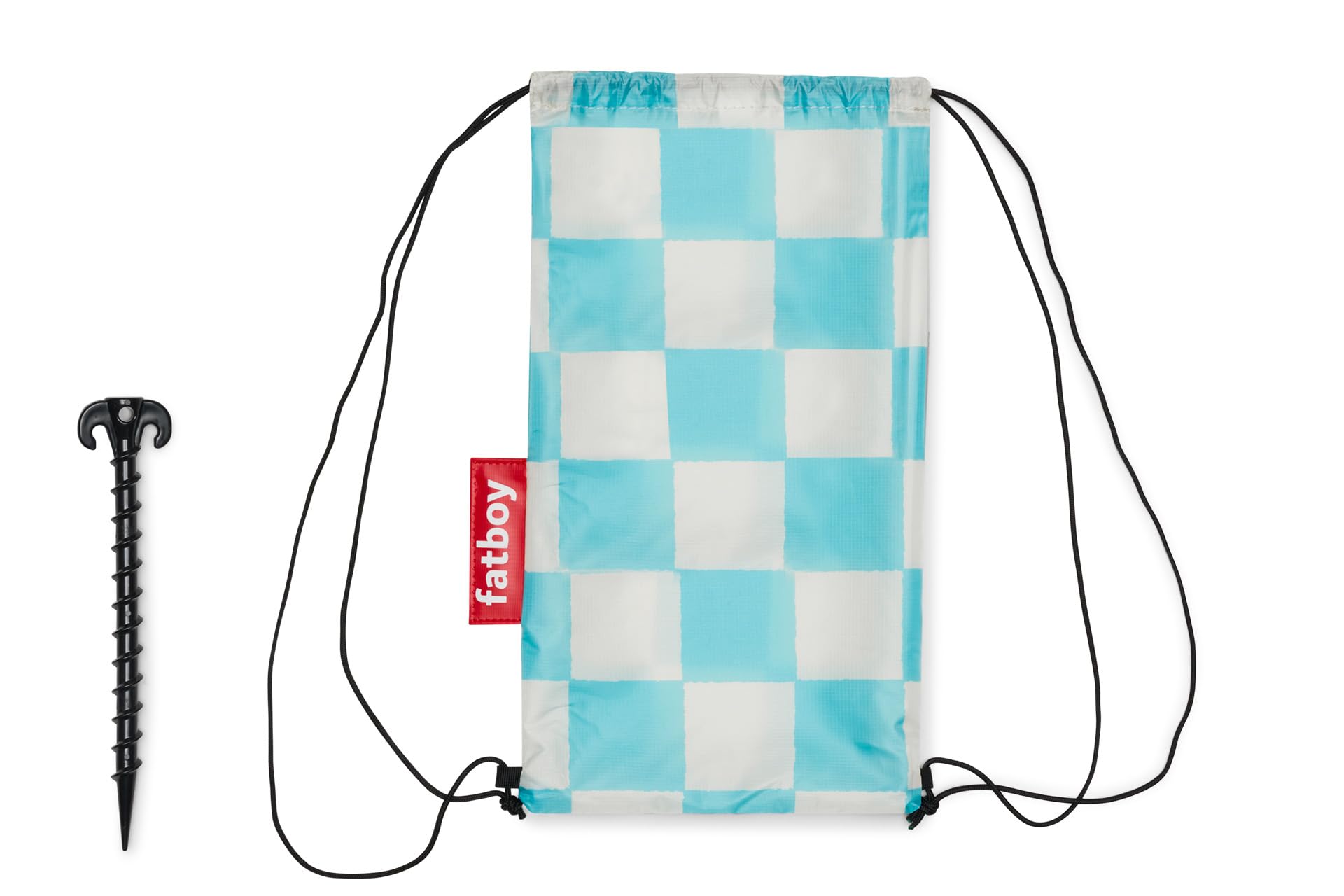 Fatboy Lamzac 3.0 divano gonfiabile azzurro scacchi senza pompa