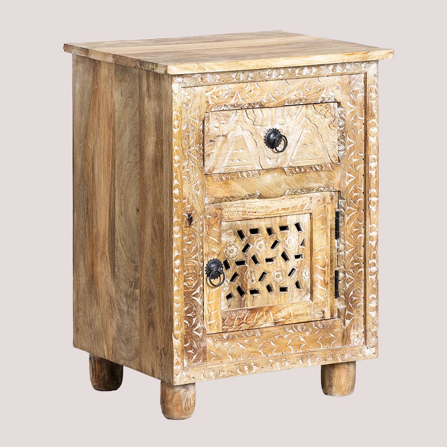 Sklum Karachi Style Comodino in Legno di Mango