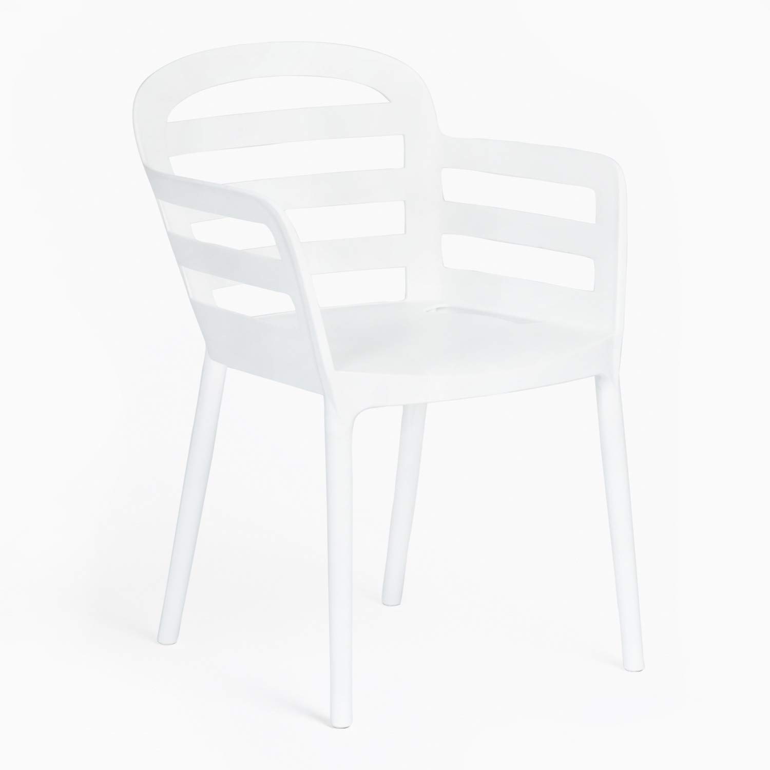 Sklum Gerum set 2 sedie giardino bianche con braccioli
