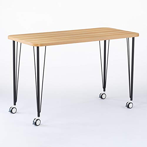 Sklum Nâpe Scrivania con Ruote Nero 120 cm