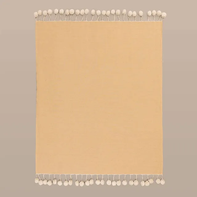 Sklum Olis plaid cotone arancione acero 145x122 cm