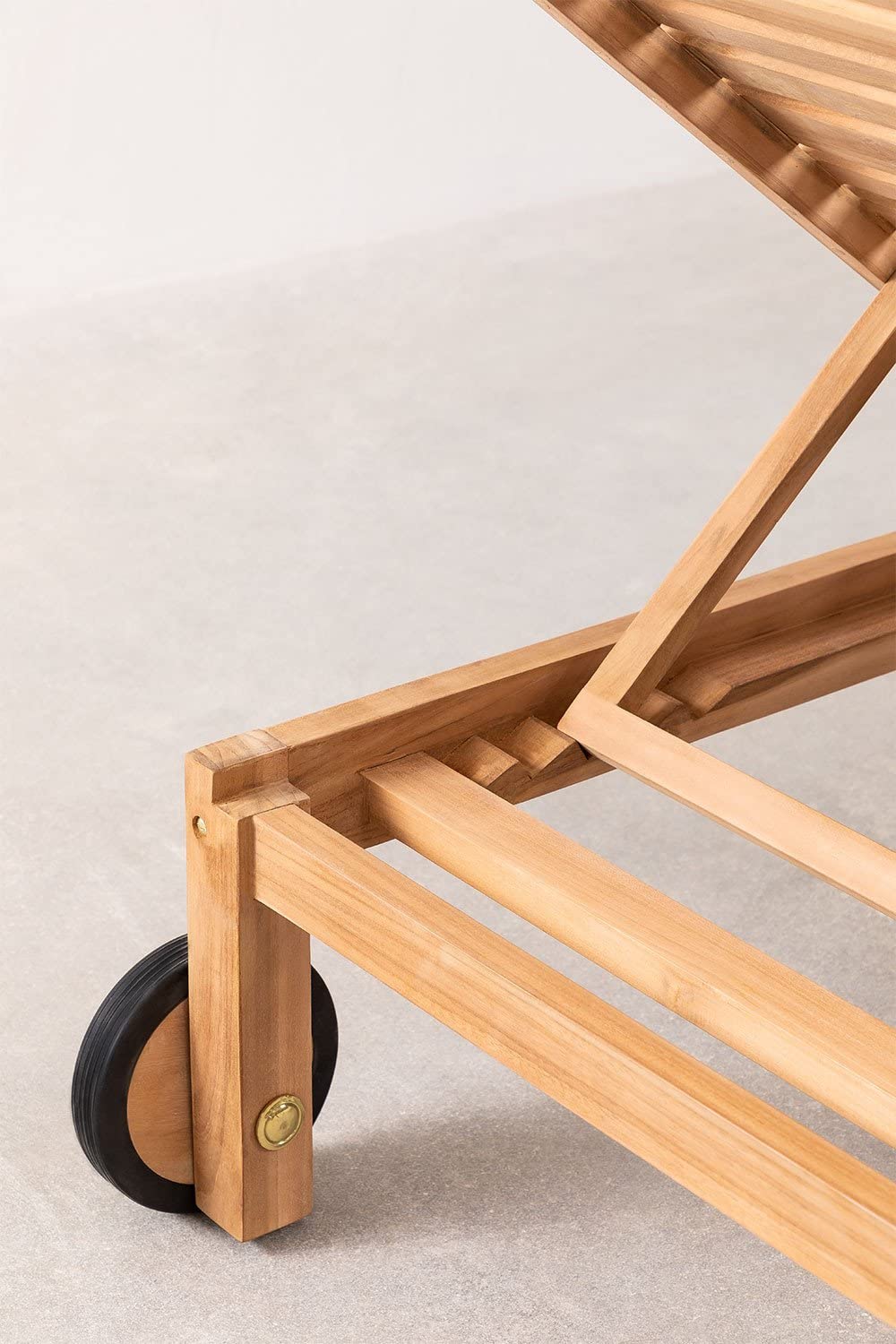 Sklum Kurni Lettino in Teak 208 cm con Ruote