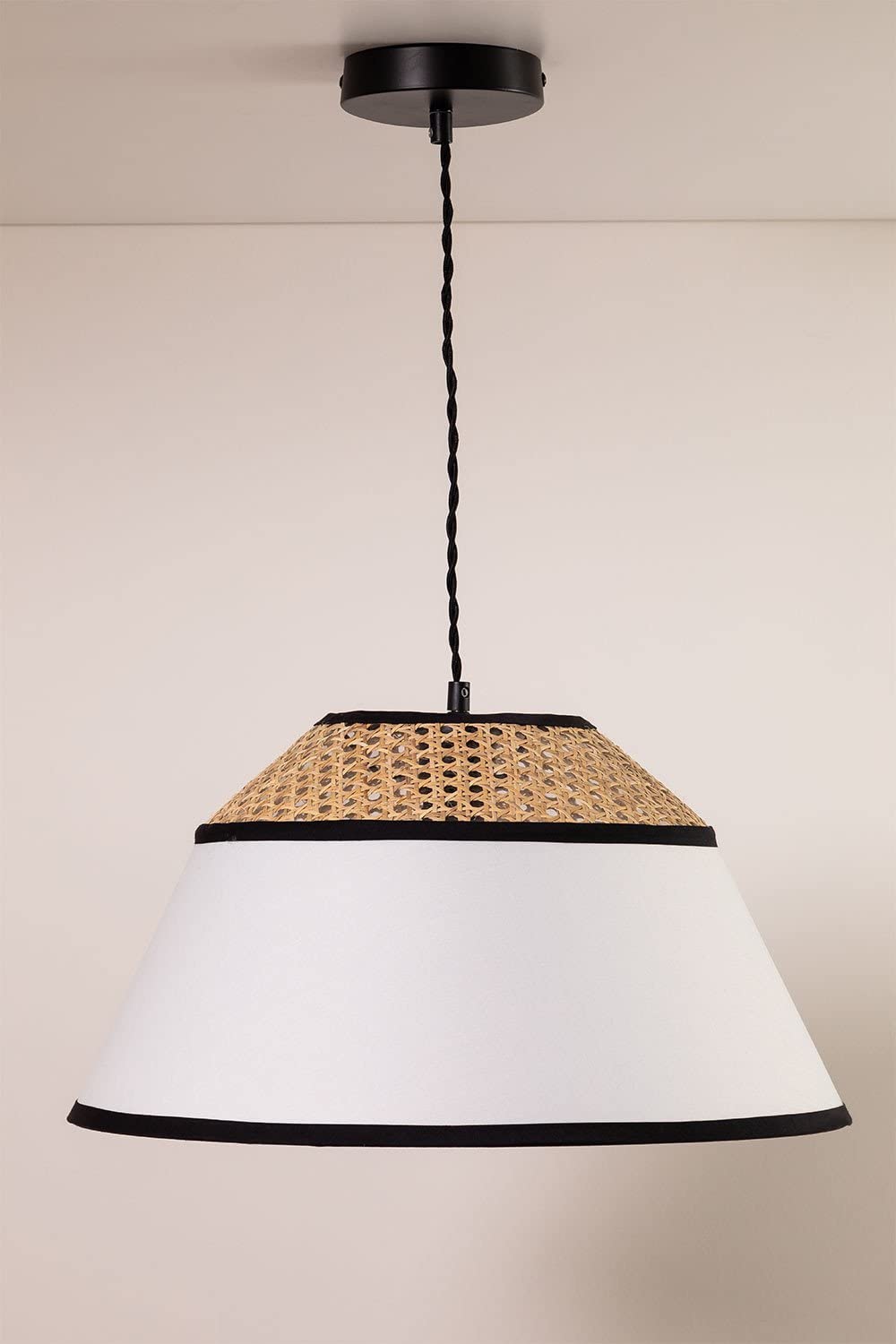 Sklum Ayram lampada a sospensione rattan naturale Ø45