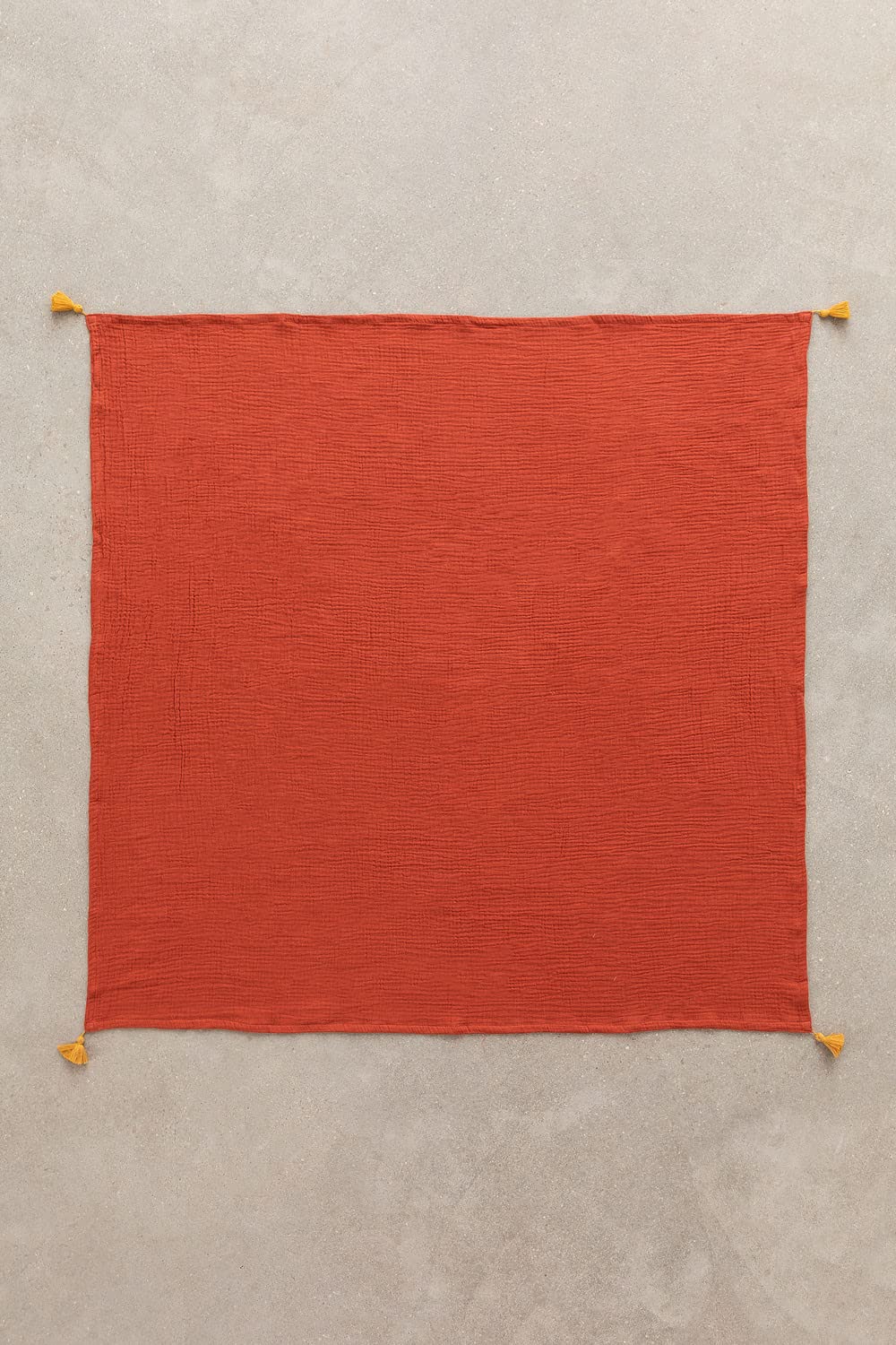 Sklum Danika Plaid in Cotone Terracotta 102x102 cm