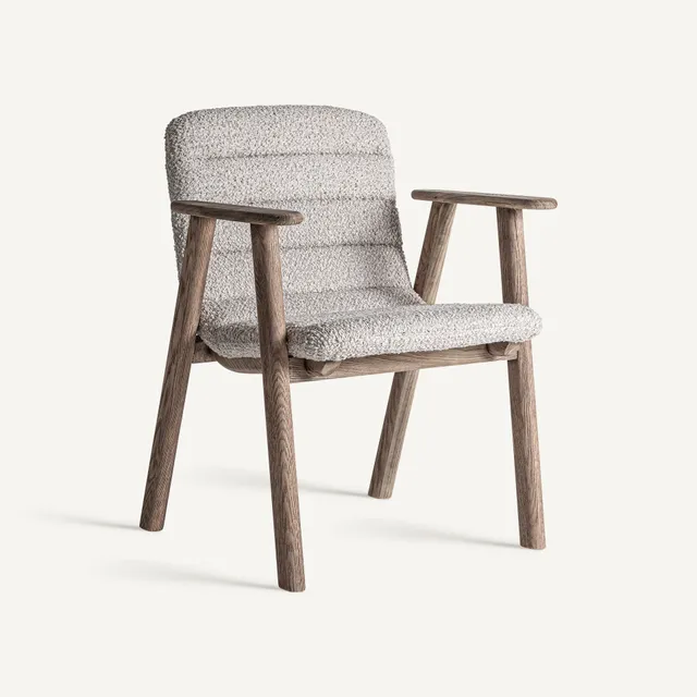 Bambua Jacquard sedia beige struttura olmo
