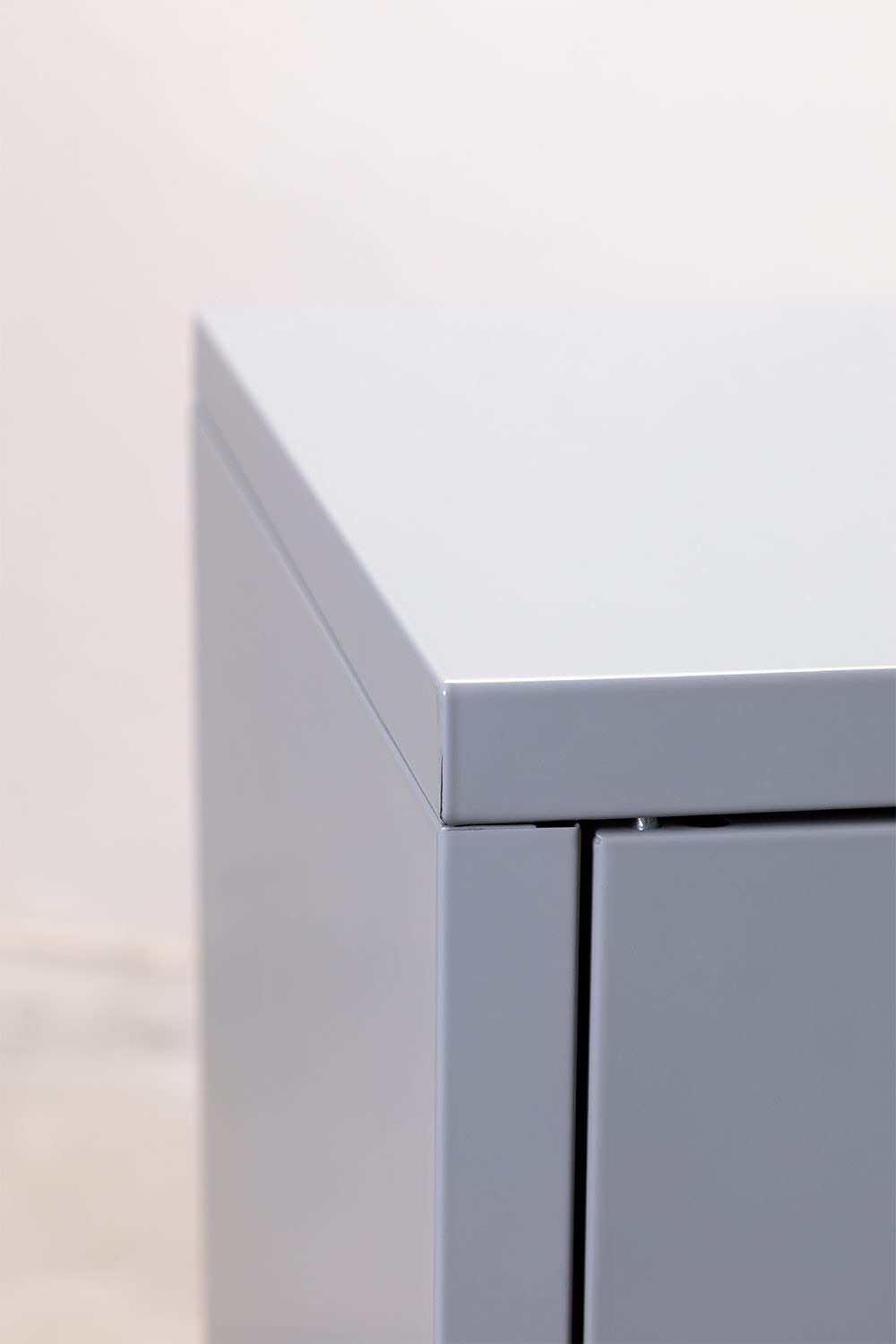 Sklum Pohpli credenza 2 ante 80 cm grigia in acciaio
