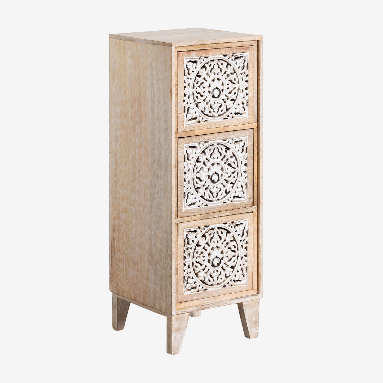 Sklum Mekel cassettiera legno mango 3 cassetti naturale